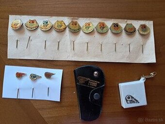 Retro odznaky a rekl. predmety OPTIMA Nitra