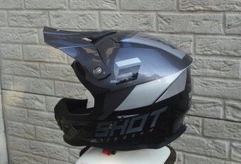 Predám prilba shot šedo čierna