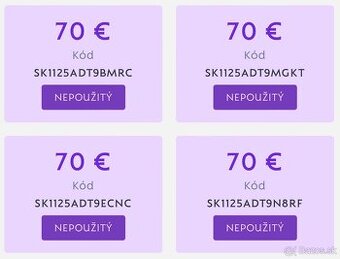Posledné 4 poukazy na 70€