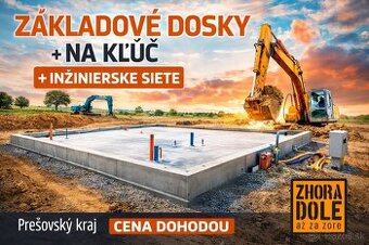 Základové dosky na kľúč + kompletné inžinierske siete – Preš