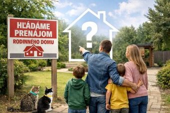 Vezmem do dlhodobého prenájmu RD v Nitre a okolí