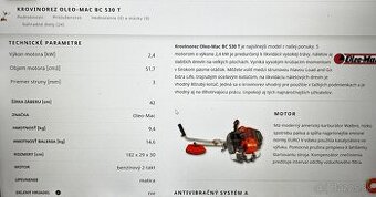 Predám krovinorez Oleo BC 530 T