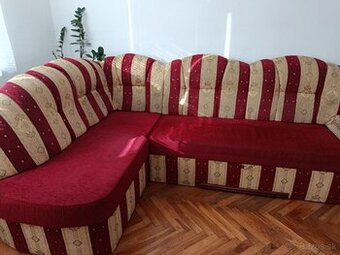 Rohová rozkladacia sedacia súprava s úložným priestorom + kr