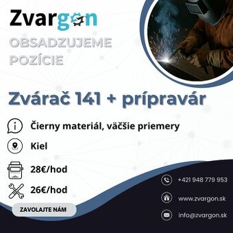 1x zvárač 141 + 1x prípravár