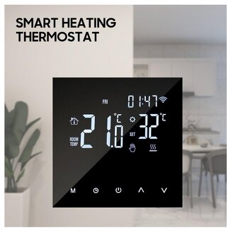 SMART WiFi Termostat, Dotykový, Tuya/Smartlife