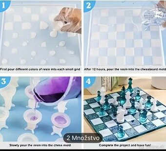 Šachová silikónová forma na Odlievanie šachu