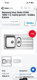 Nerezový drez Sinks