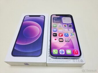 APPLE 12 MINI 64GB,PURPLE,ZDRAVIE BATERKY 100%