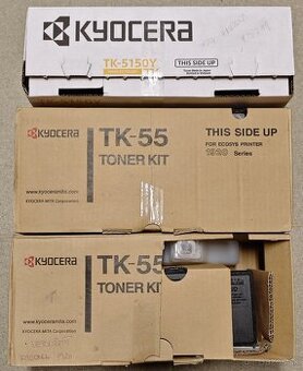 Predám originál nové tonery TK-55 a TK-5150Y do Kyocery.