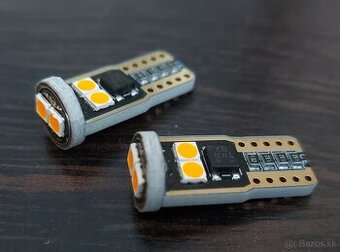 LED žiarovky W5W T10 oranžová - sada 2ks