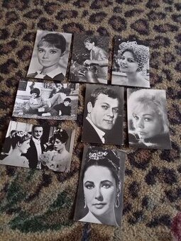 Retro pohľadnice hercov