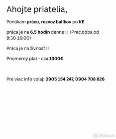 Ponuka práce Košice a okolie