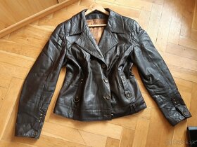 Hnedý kožený kabát - 1