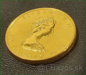 Investičná zlatá minca (mince) Maple Leaf 1 oz,  r. 1986