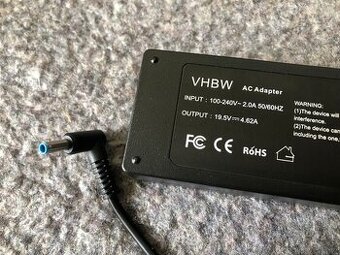 Nabíjačka na notebook HP 19,5V 3,33A 4,62A modrá tenká .