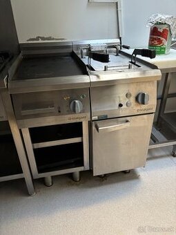 Profesionálna grilovacia platňa + fritéza Stalgast