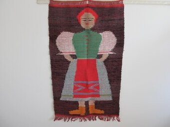 Predám ručne tkaný cca 60 ročný záves" SLOVENKA"