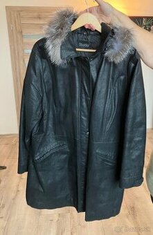 Dámska kožená bunda, veľkosť 56.