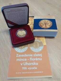 100 € Zavedenie zlatej mince – florénu v Uhorsku 2025