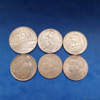 Strieborne mince 6ks