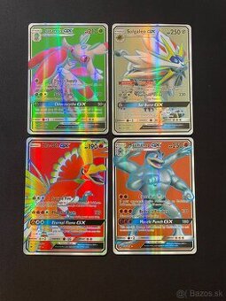 Pokémon karty– Full Art  Solgaleo, Ho-Oh, Machamp, Lurantis