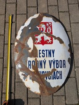 Smaltovaná tabuľa MNV