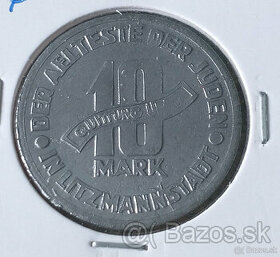 vzacnejsia minca  10 Mark 1943 - Polsko, geto Lodz