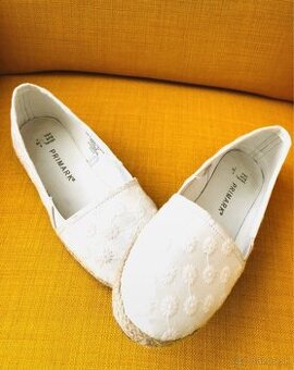 Biele espadrilky, jarné topánky