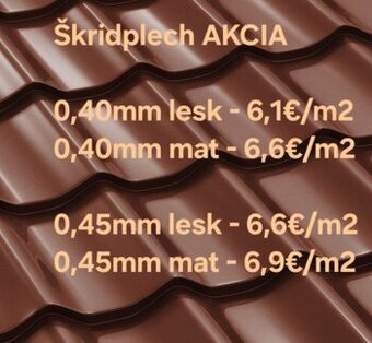 Škridplech - od 6,10€/m2 - NAJNIZSIA CENA NA TRHU