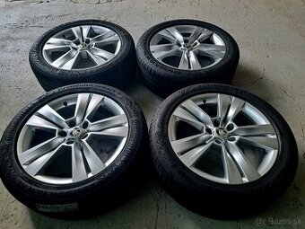 Predam Original elektrony Skoda 5x112 R18 letne pneu