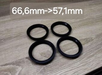 Vymedzovacie krúžky 66,6/57,1mm Audi->VW/Skoda