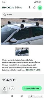 Strešné nosiče Škoda Octavia 4