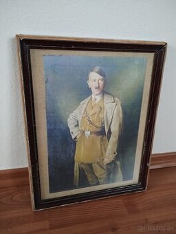 Prodám originální obraz Adolfa Hitlera nalezený na půdě