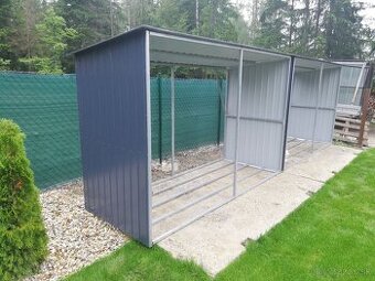 Prístrešok na palivové drevo 3x1,2m RAL7016