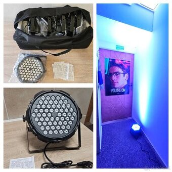 Set 6ks led par reflektorov 180W 3in1 v prepravnej taške