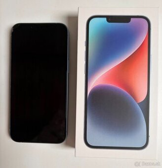 Predám iPhone 14 128gb modrý. Bol nosený v obale, má nalepen