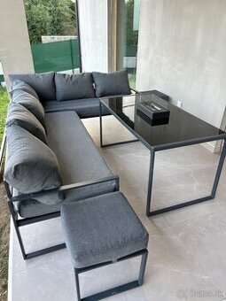 Záhradná sedacia súprava antracit