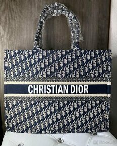 plazova kabelka Christian Dior tmavomodrá