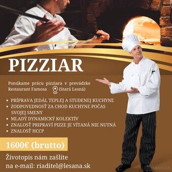 Hľadáme do nášho tímu Pizziara