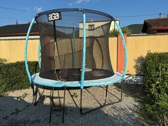 Trampolína 305 cm s vnútornou ochrannou sieťou a schodíkmi