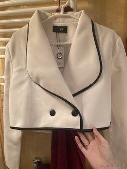 Bunda blejzer elegantne sako bielo čierna nenosene ASOS