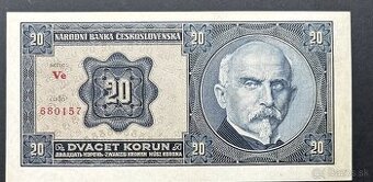 Bankovky 1.ČSR 20 Kč 1926 UNC