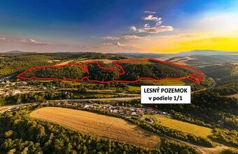 Rokycany – 250.000 m2 LESNÝ REKREAČNÝ POZEMOK v 1/1 pri PO