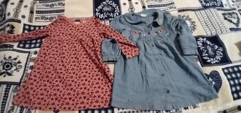 Detské šaty s dlhým rukávom 2 ks