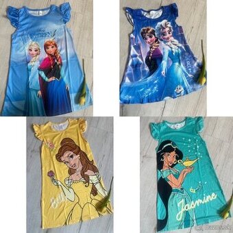 Šaty Bella, Elza a Anna, Jasmine Nové Disney