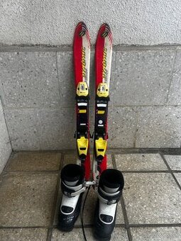 Detske lyze 80 s lyziarkami ako set