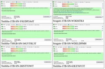 HDD disky 1000GB WD, Seagate, Toshiba, HGST
