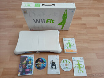 Nintendo Wii - Balančná podložka Wii Fit board + 2hry