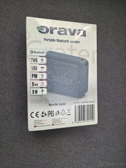 Orava crater 8 modrý bluetooth reproduktor FM rádio
