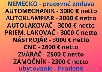 PRÁCA NEMECKO - pracovná zmluva